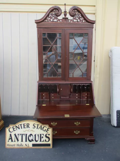 64361 Mahogany 2 Piece Secretary Desk w/ Bookcase Top