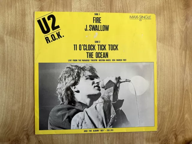 U2 - R.o.k. Fire (German Pressed 1981 12" Vinyl Single) Island 600.417