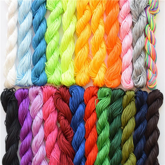 25M Nylon Cord Beads Bracelet Thread 1mm Braided Fashion Jewelry Making D-xd