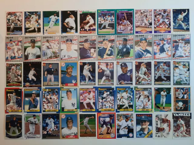 50 Baseballkarten baseballcards der New York Yankees Boggs Williams Righetti