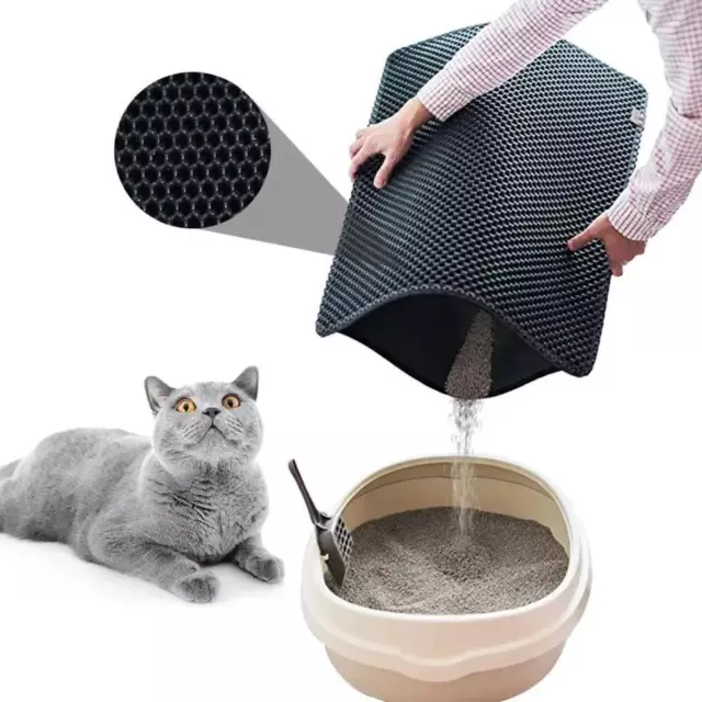 Waterproof Pet Litter Mat Double Layer Cat Litter Box Sand Pads Cat 2024 .-.