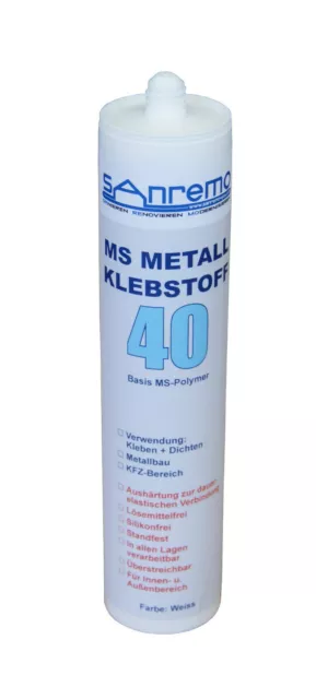 10x Sanremo MS – METALL KLEBSTOFF Klebstoff Dichtstoff 290ml