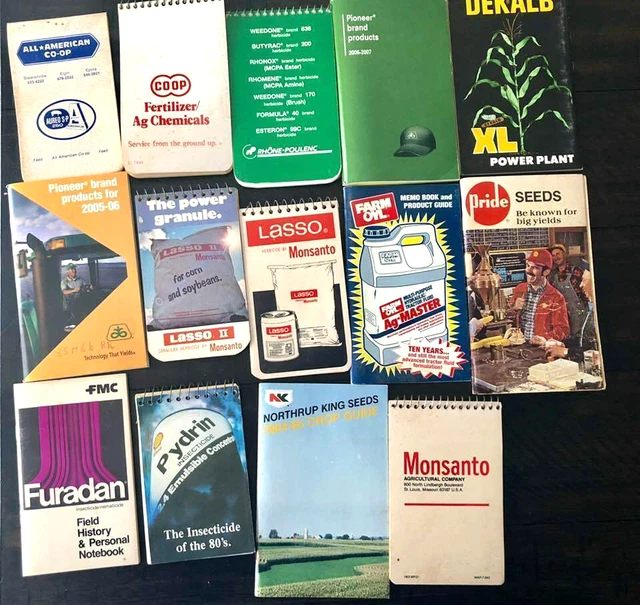 HUGE LOT Farm Field Guides Notebooks Farm-Oyl Northrup Pride Pioneer DeKalb Vtg
