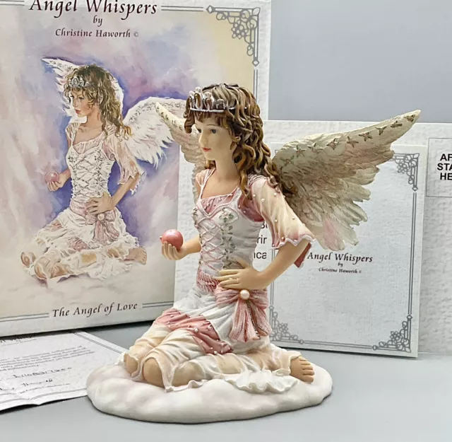 💜 A Stunning ‘Christine Haworth’ Angel Figurine ‘The Angel Of Love’. 💜