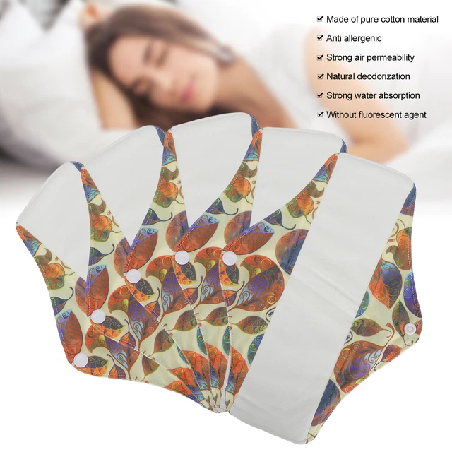 5 toallas sanitarias lavables almohadillas menstruales transpirables algodón puro resolubles GSA