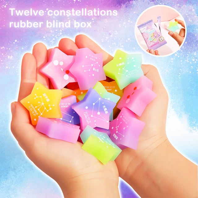 Random Cartoon Cute Pentagram Shape Rubber Lovely Eraser Student Stationery P^