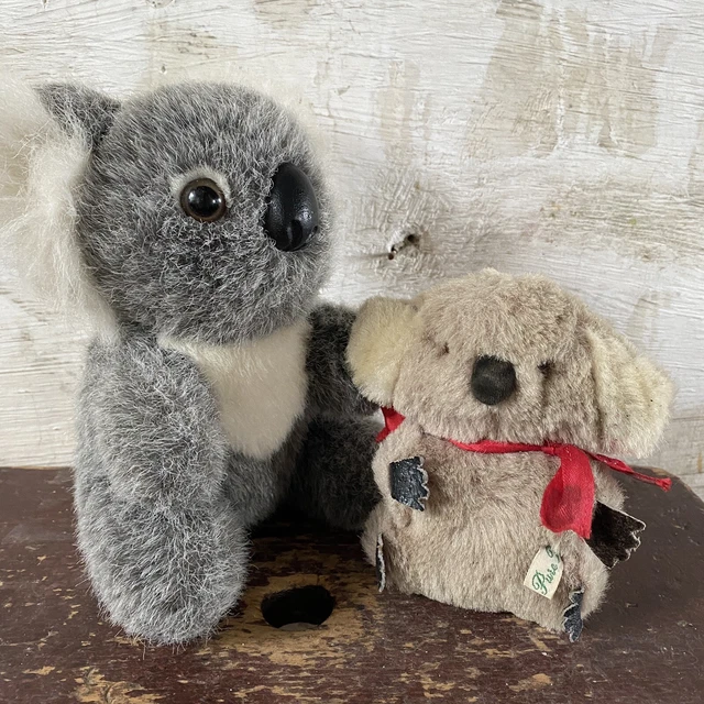 2 X VINTAGE Koala Plush Soft Toys Aussie Bush Toys