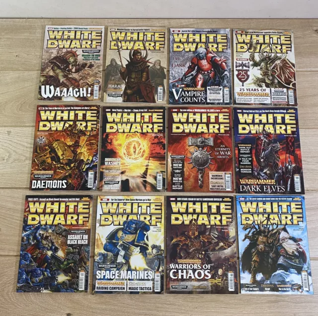 Games Workshop White Dwarf Magazines Full Year 2008 Issues - 337-348