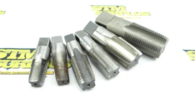 Lot Of 6 Assorted Hss Pipe Taps 3/8"-13Npt To 1"-11.5Npt Gtd Nachi