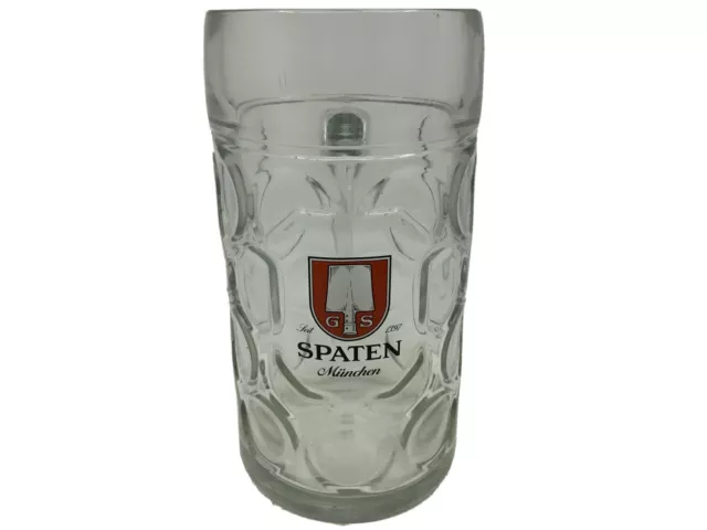 Spaten Munchen 1L Glass Beer Mug