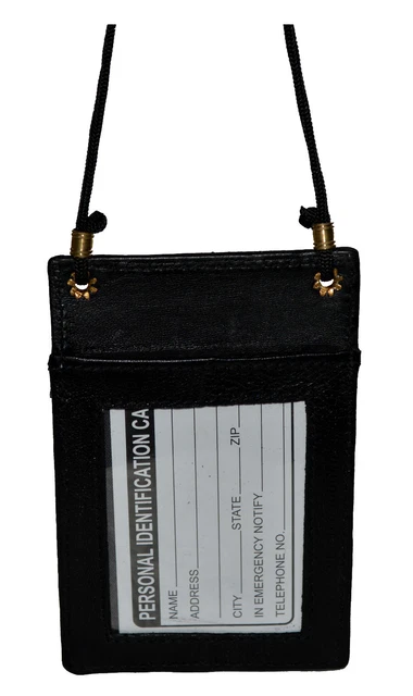 Housse Portefeuille Pour Passeport USA - Noir, Faux Cuir, Neuf Avec étiquettes