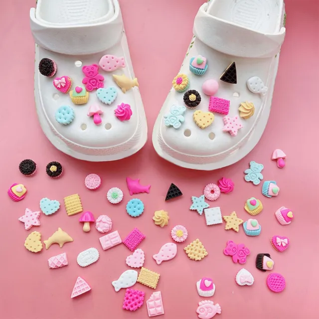 10 pz ciondoli scarpe biscotti da dessert misti sandali accessori fibbia bambini GiTM