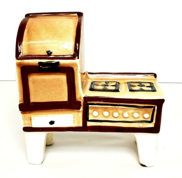 Vintage Dollhouse Porcelain Antique Kitchen 2 Burner Stove Oven Made in Japan