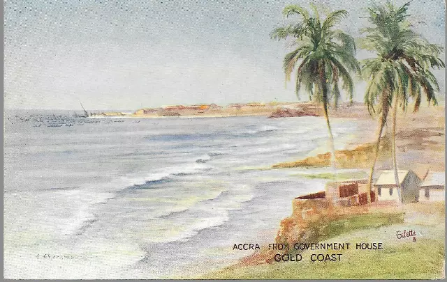 Accra, Gold Coast (Ghana) - from Government House, Raphael Tuck postcard c.1910s