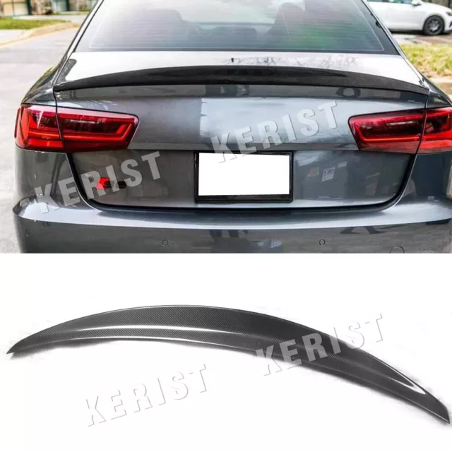 Pour Audi A6 S6 RS6 4 Porte Carbone Fibre Coffre Spoiler Aile Lèvre 2013-2016 Hk