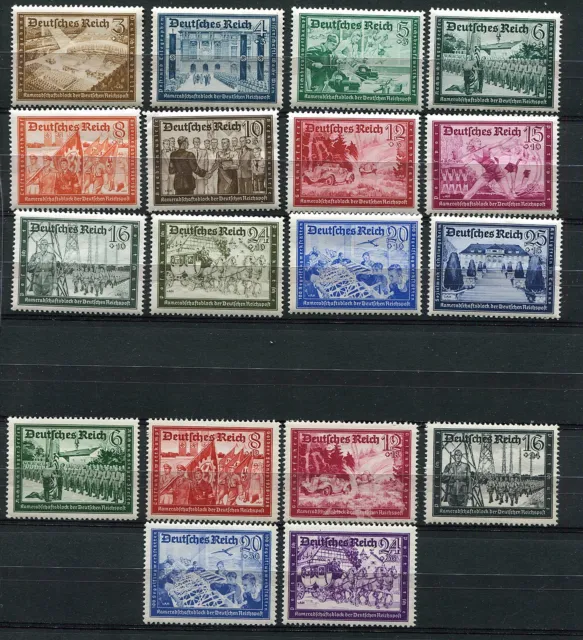 GERMANY 3rd REICH 1939-41 POSTAL EMPLOYEES FUND B148-B159 PERFECT MNH SET OF 18