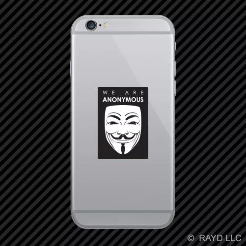 We Are Anonymous Cell Phone Sticker Mobile Die Cut hacker group internet