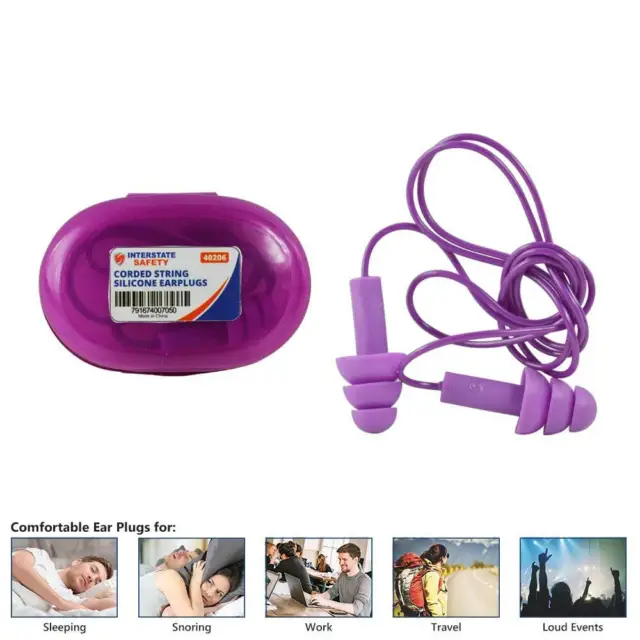 Reusable Silicone Waterproof Ear Plugs for Sleeping, Swimming, Work,  1 Pair