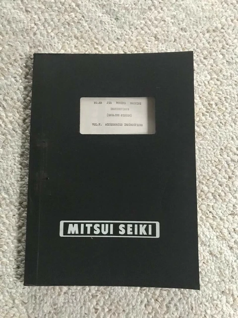 Mitsui Seiki 6B Jig Boring Machine Accessories Instructions Manual in English