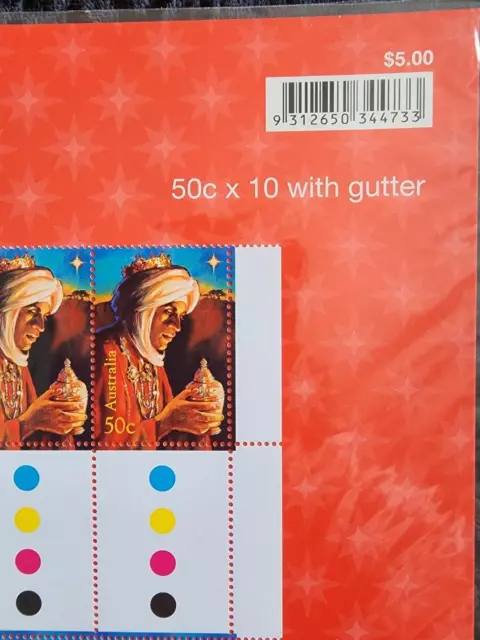 2 x AUSTRALIA Post 2006 Christmas Collectors Packs 45c & 50c Gutter Strips MINT 3