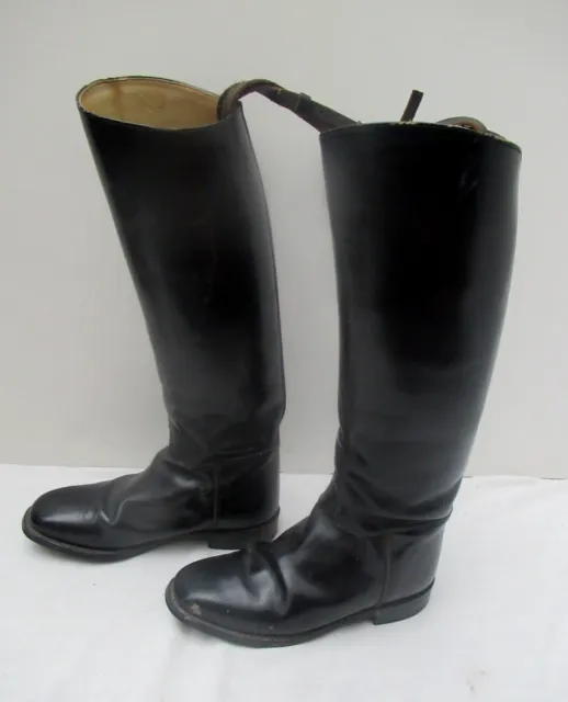 PAIR OF VINTAGE LEATHER RIDING BOOTS - black - UK 5 1/2 £39.99 ...