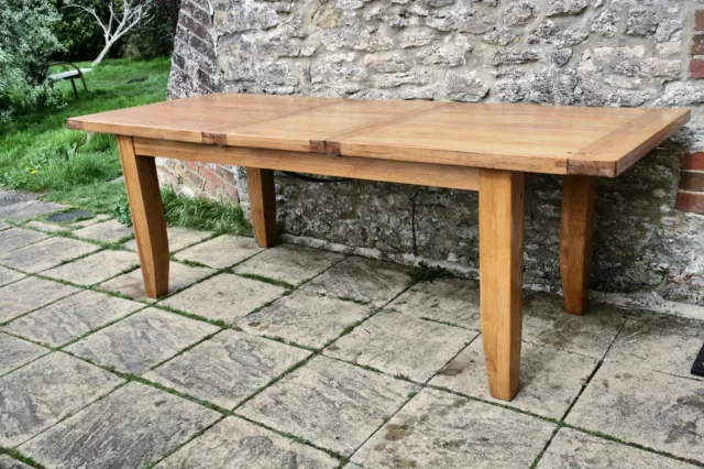 Fabulous Rustic 7.8ft / 230cm Solid Oak French Plank Top Shaker Farmhouse Table