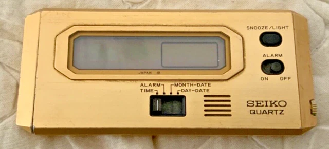VINTAGE SEIKO 7431-001G ANALOG DIGITAL ALARM CLOCK WATCH Rare