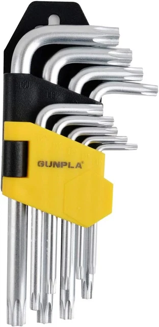 Llave hexagonal Gunpla Torx llave Allen Star brazo corto llaves hexagonales seguridad orificios extremos Torx