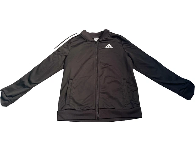 Youth  ADIDAS Size XL/16 Black & White Track Jacket. Excellent Condition