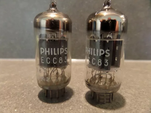 Paires assorties Philips Heerlen ECC83 et Mullard usine Blackburn 12AX7 dans son emballage d'origine 3