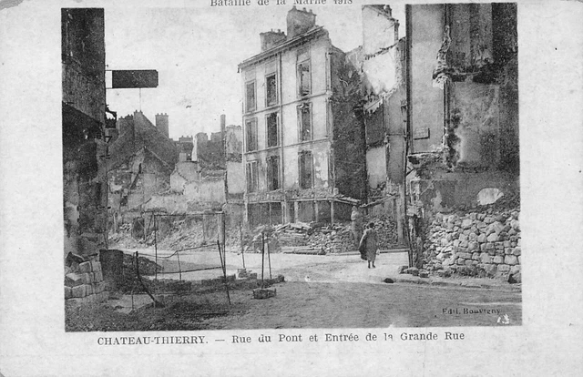 France WWI Monthiers Bataille de Chateau Thierry Battle Old Aerial Photo 1918