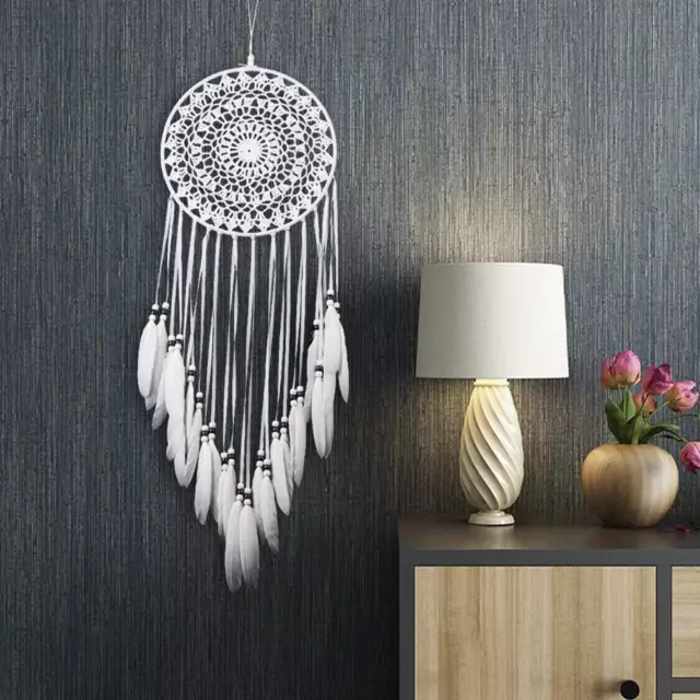 Feather Dreamcatcher Handmade Knitted Indian Dream Catcher Home Bedroom Hanging