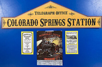 Playmobil Western Gare Colorado Springs *autocollant Sticker Gare Western 