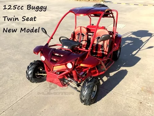 125CC Buggy ATV Sport Quad Dirt Bike 4 Wheel kart Semi Auto 3+1 SAHARA Dune RED