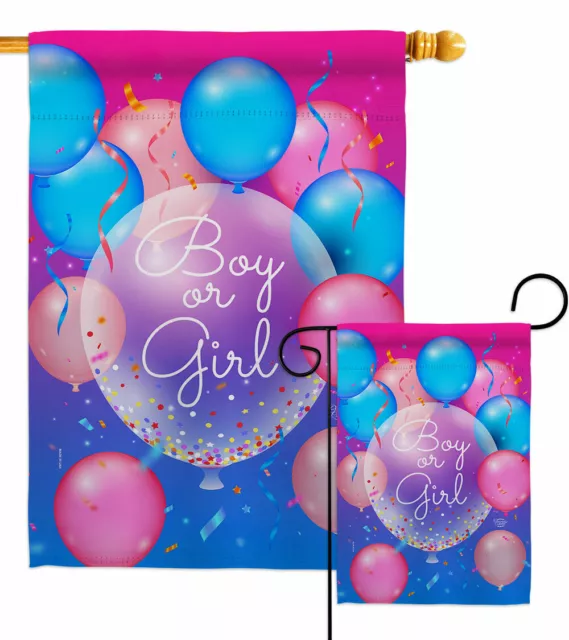 Boy Or Girl Garden Flag New Born Celebration Decorative Gift Yard House Banner