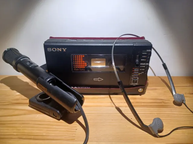 Sony Walkman WM-D6C Enregistreur de Cassettes avec micro et casque