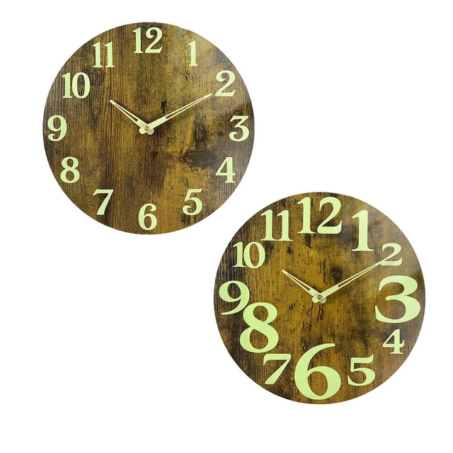 Horloge Murale Lumineuse Veilleuse 12''/30cm Créative Pour Chambre à