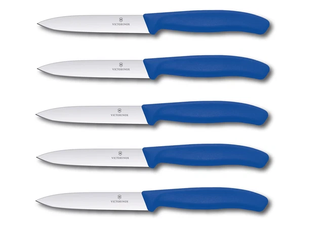 5 Stück Victorinox Swiss Classic Limited Edition Blau Gemüsemesser 10 cm