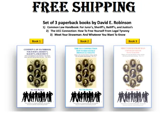 David E. Robinson 3 Books Set: Common Law ..., The UCC ... & Meet Your Strawman