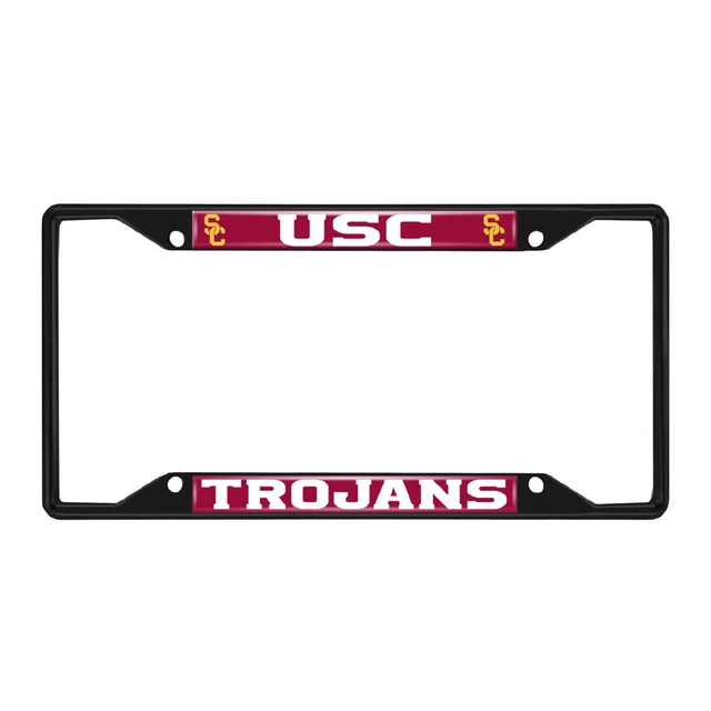 Fanmats NCAA USC Trojans Black Metal License Plate Frame