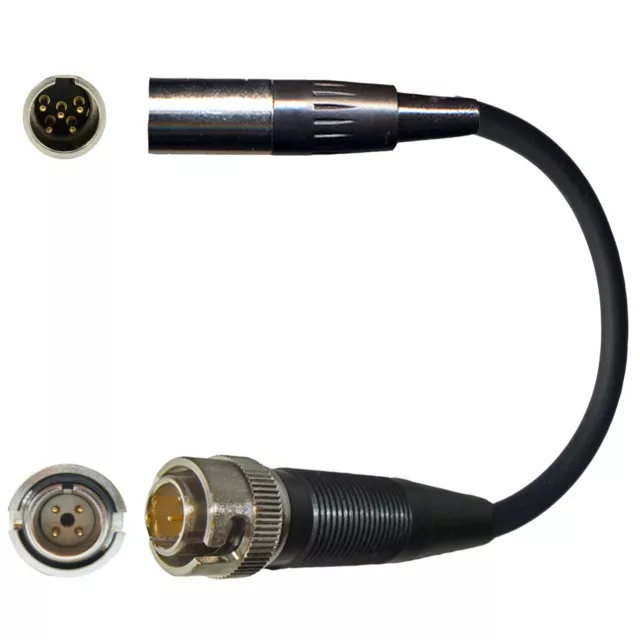 Lectrosonics Microphone Adapter TA5M to Sony WRT UTX 4 Pin Hirose Transmitters