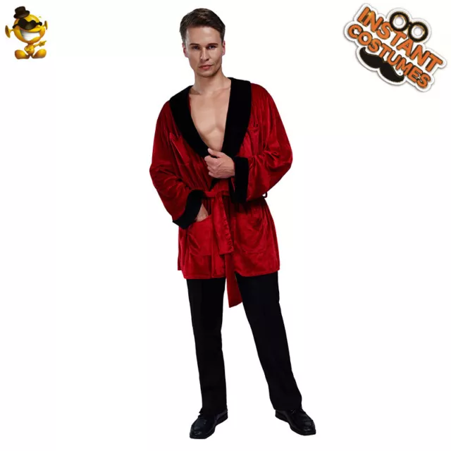 Men's Smoking Jacket Fancy Dress  Red Smoking for Adult Halloween Party Costumes 3