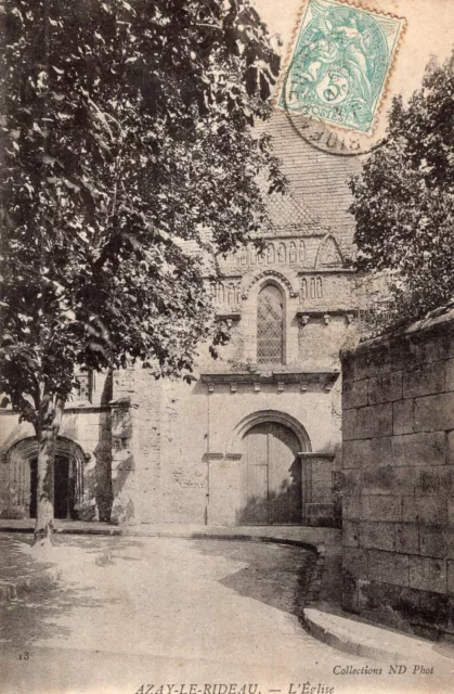 *9261 cpa azay le Rideau - L'Eglise