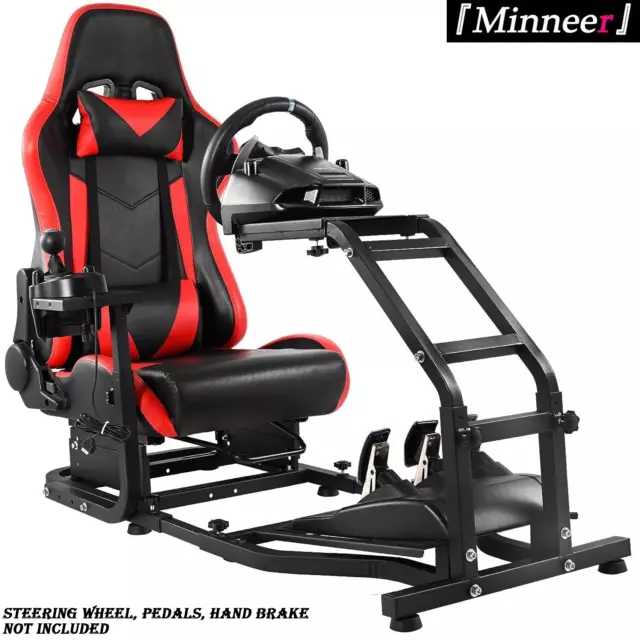 Minneer Racing Simulator Cockpit Seat Fits Logitech G29 Adjustable Thrustmaster