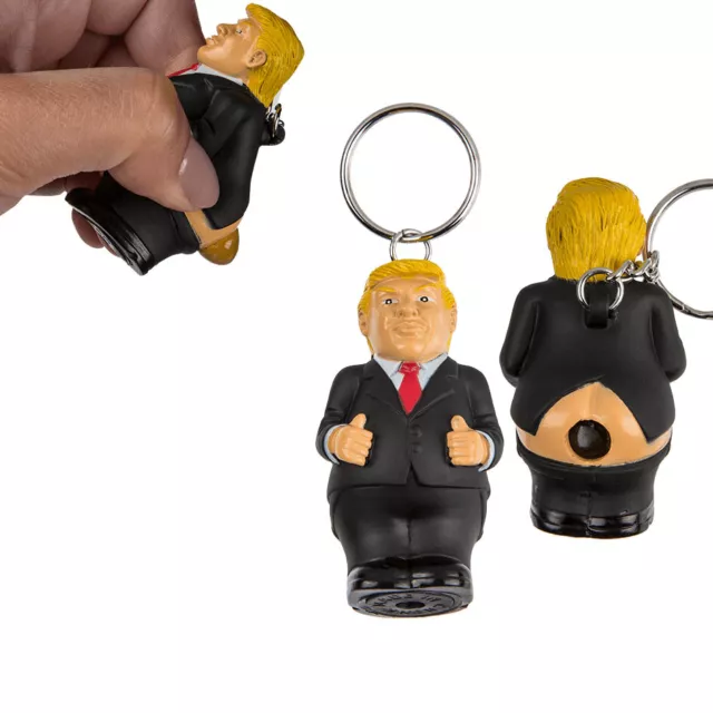 Schlüsselanhänger Donald Trump pupst kackt bei Druck Präsident USA Kot Kacke