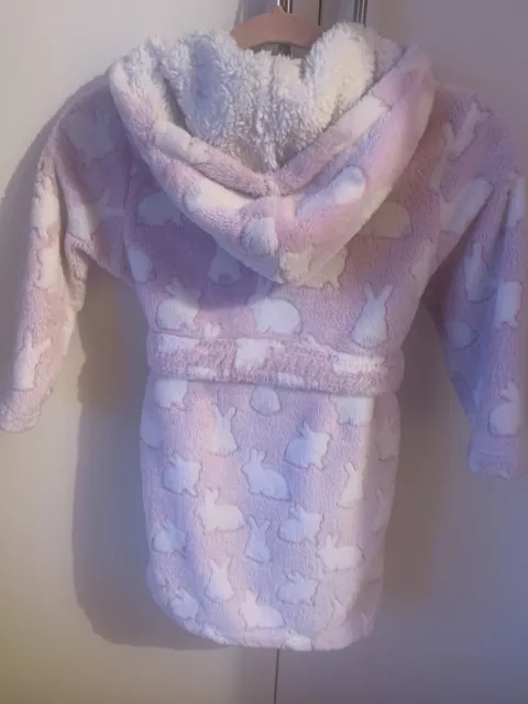 Girls Bluezoo Soft Fluffy Dressing Gown Aged 5-6 2