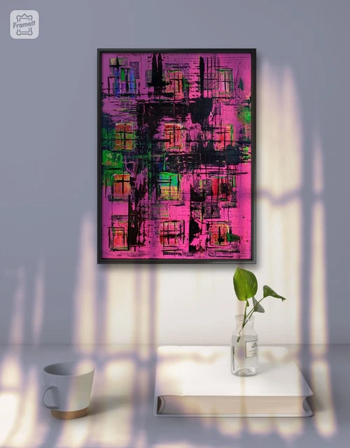 " Windows" Acrylic Canvas Signed COA