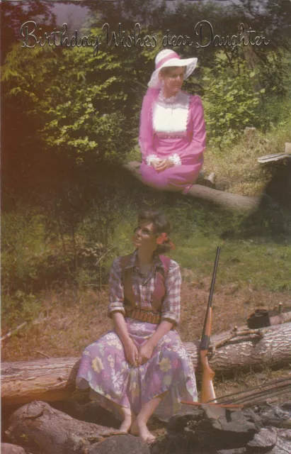 Quite Weird Happy Birthday Daughter Vintage 1970's Greeting Card - Daydreamer