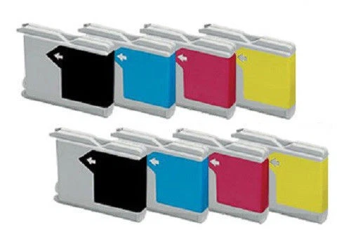 Lot De 8 Cartouches D'encre Compatibles Brother - Pour DCP-130C, MFC-350C, Etc. - Neuf