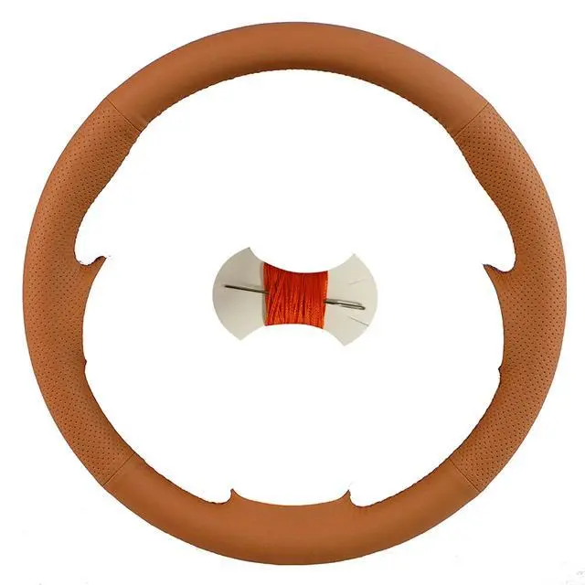 Hand-stitched Leather Steering Wheel Cover Fiat Bravo Doblo Opel Combo Grande
